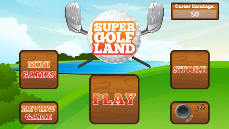 Super Golf Land スタート画面