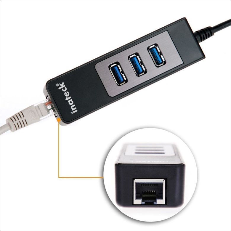 inateck Inateck USB3.0 3ポートUSBハブ + LANアダプター