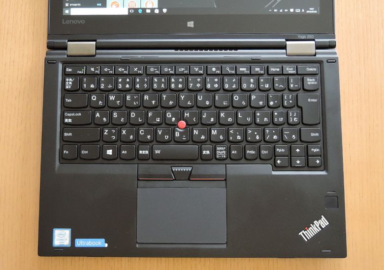 Lenovo ThinkPad Yoga 260 キーボードです