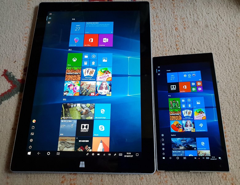 Microsoft Surface 3との比較