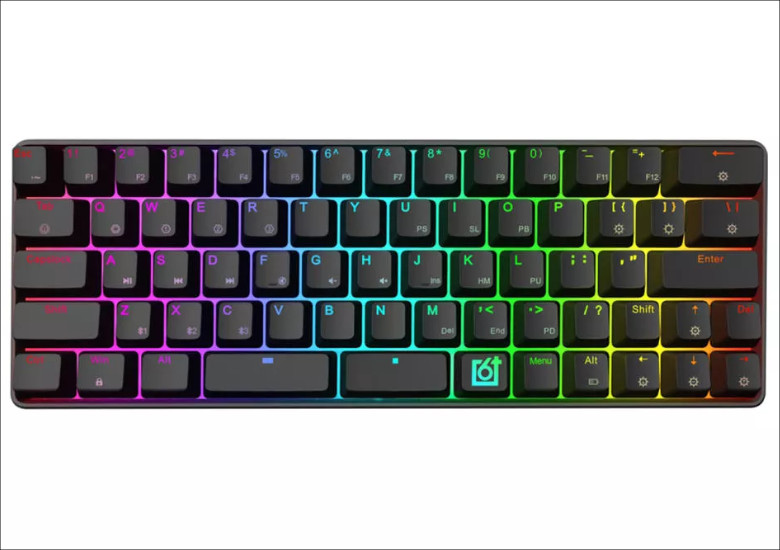 Gk66 メカニカルキーボード 分割スペースキーを装備 キースイッチの交換も簡単にできます