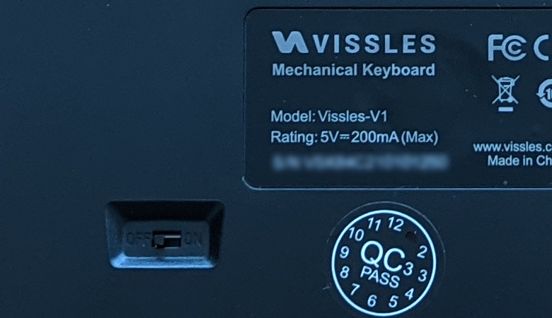 Vissles-V1 スイッチ