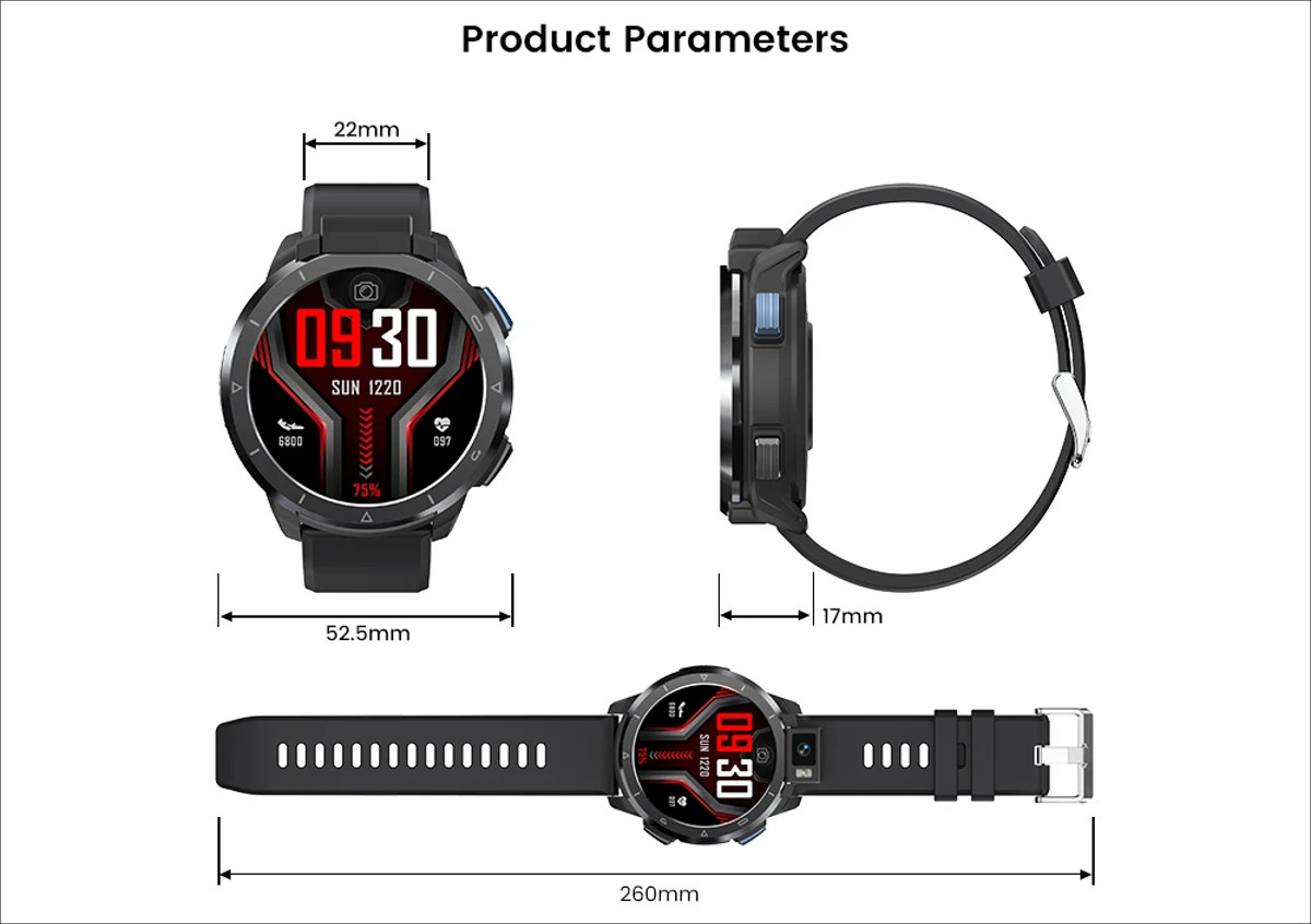 KOSPET Optimus2 腕時計 android10搭載スマートウォッチ - 腕時計 