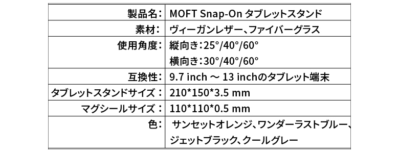 MOFT Snap-On タブレットスタンド