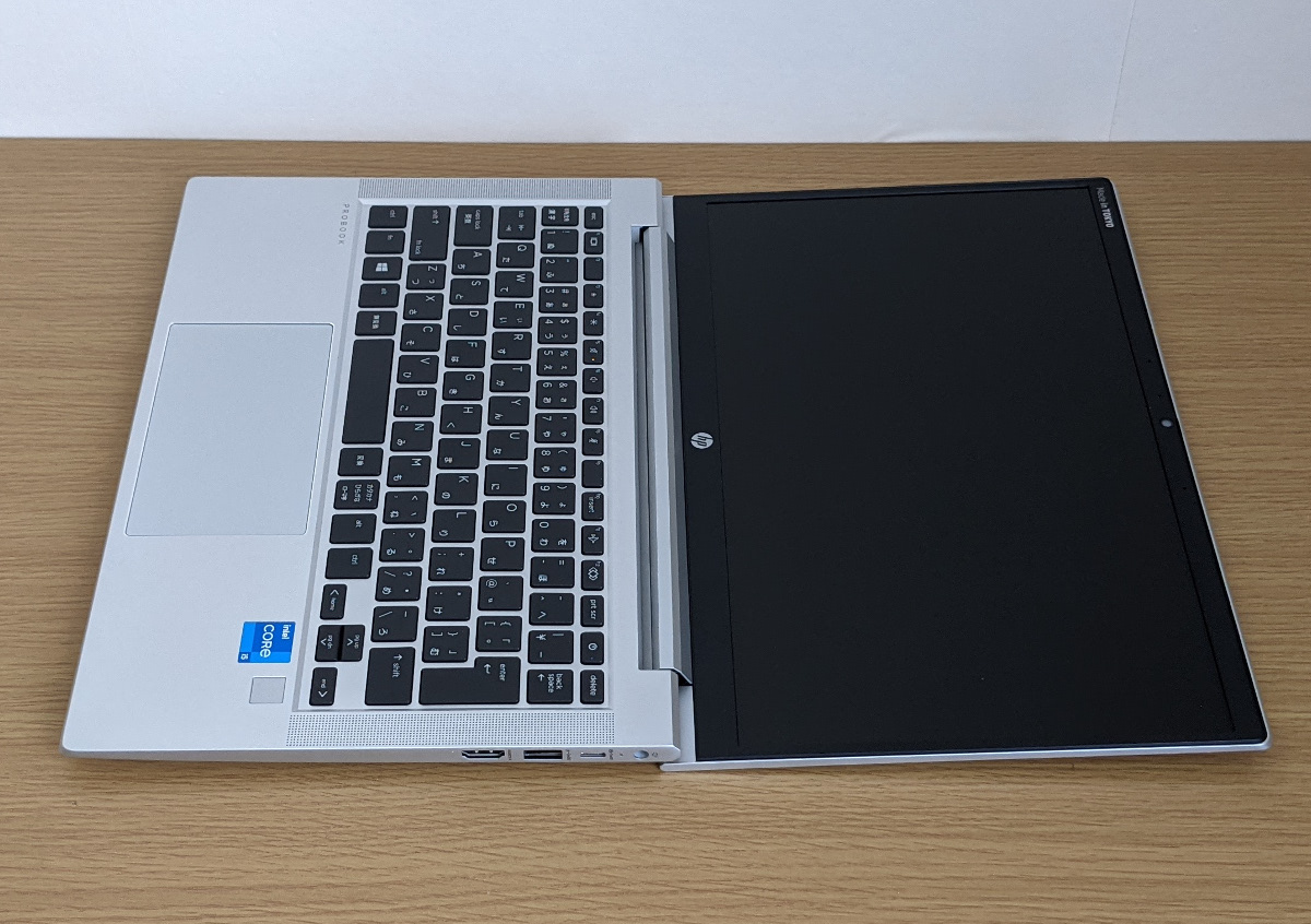 HP ProBook 430 G8 ヒンジ最大開口