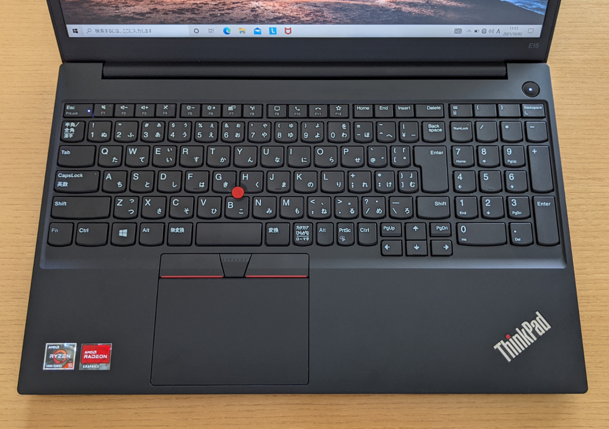 Lenovo ThinkPad E15 Gen3 キーボード