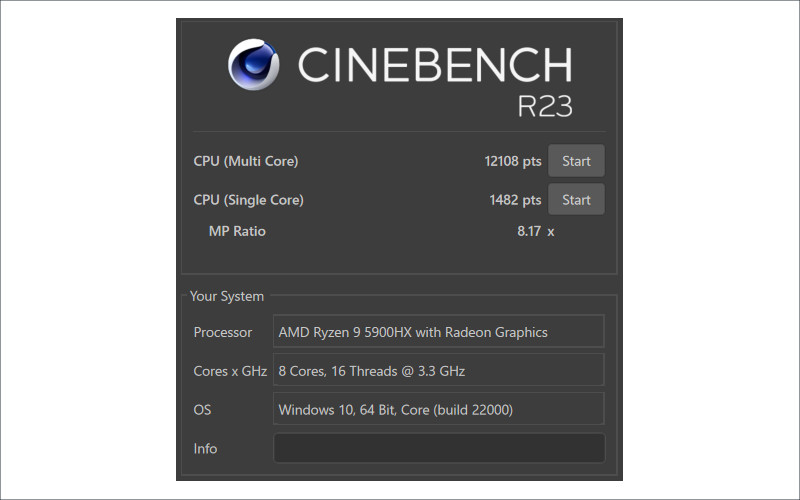 ASUS Vivobook Pro 15 OLED CINEBENCH R23