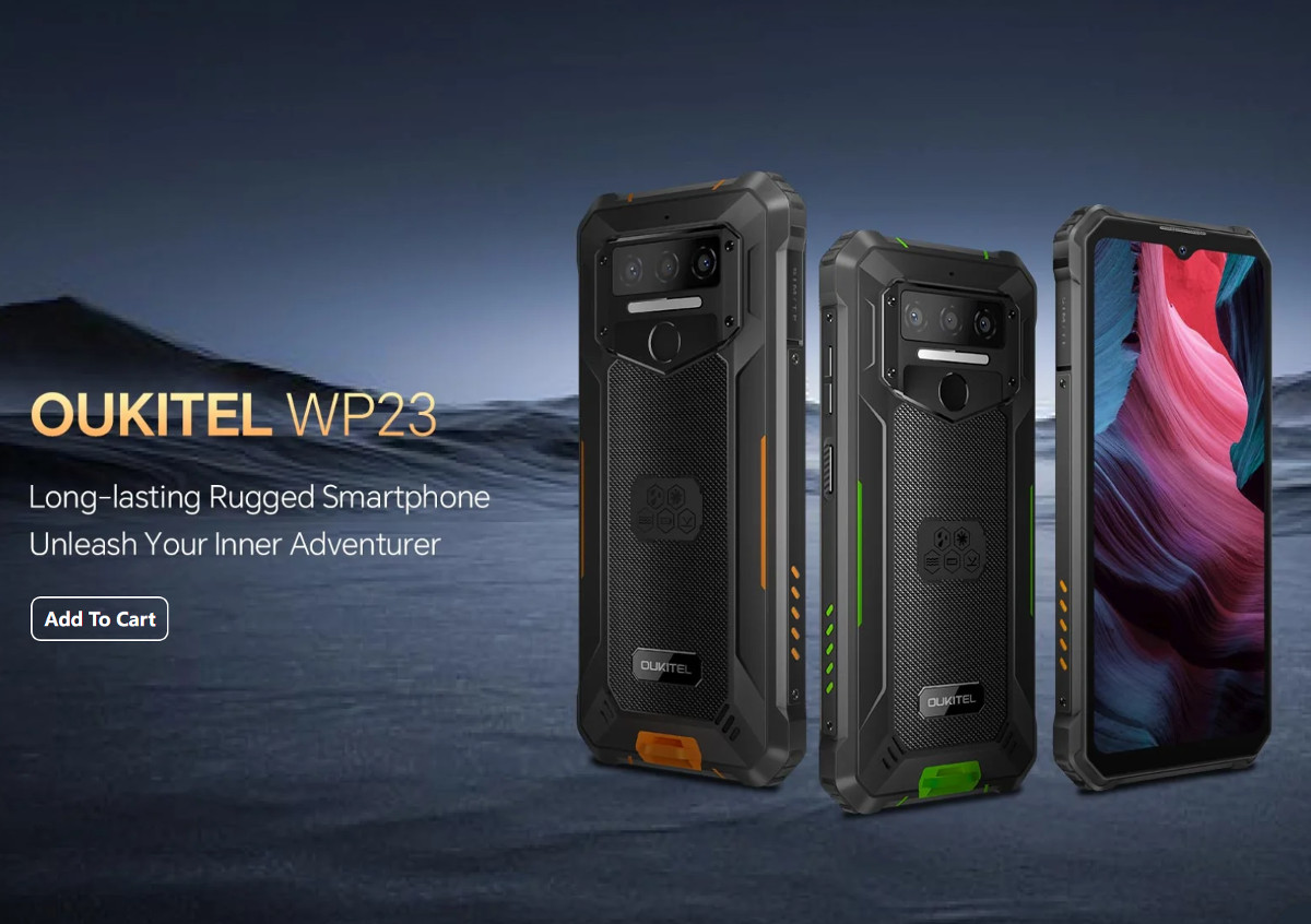 OUKITEL WP23 － 10,000 mAhオーバーの大容量バッテリーを搭載する低 