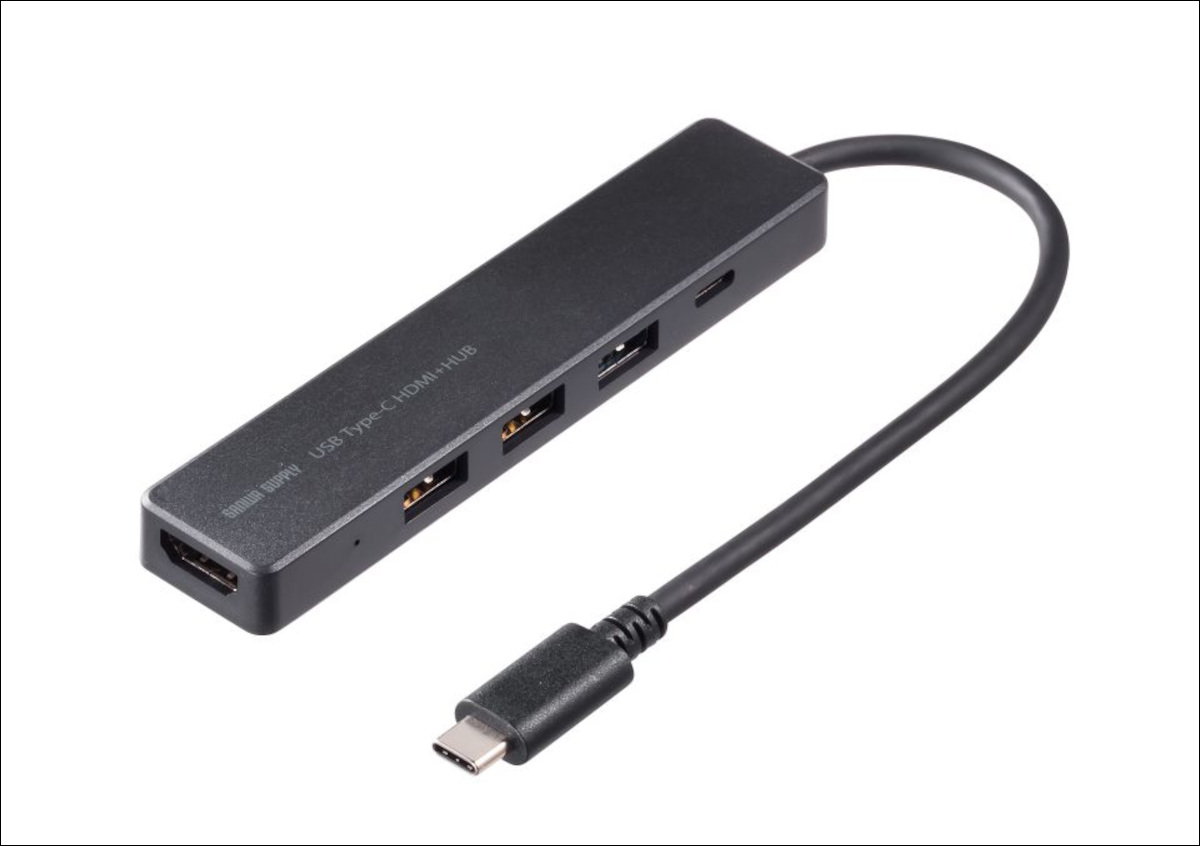 サンワサプライ USB Type-C ドッキングステーション USB-5TCH15BK － 4K対応HDMIポートもついたコンパクトサイズのドッキングステーション