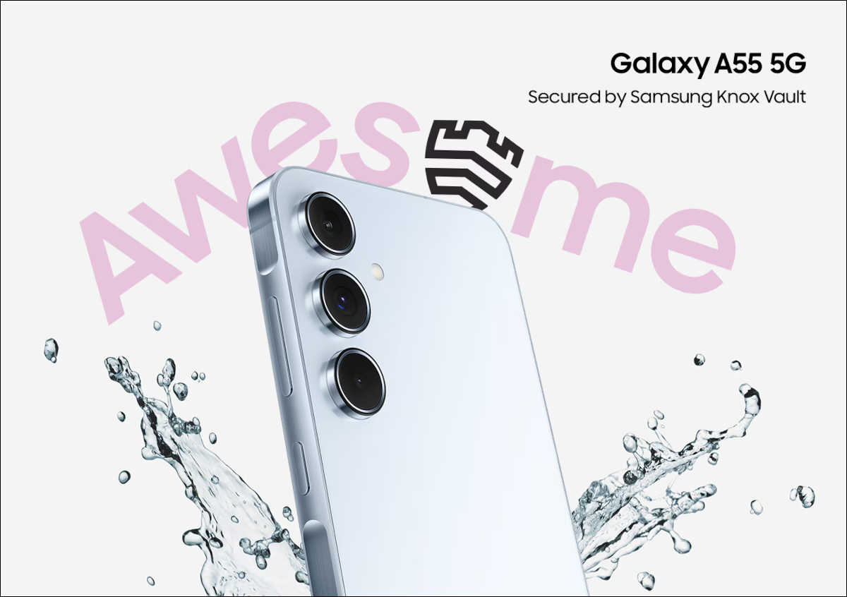 Galaxy A55 5G － Galaxyシリーズのミッドレンジモデルが新しくなりました。ちょっと大きくなり、より高性能に