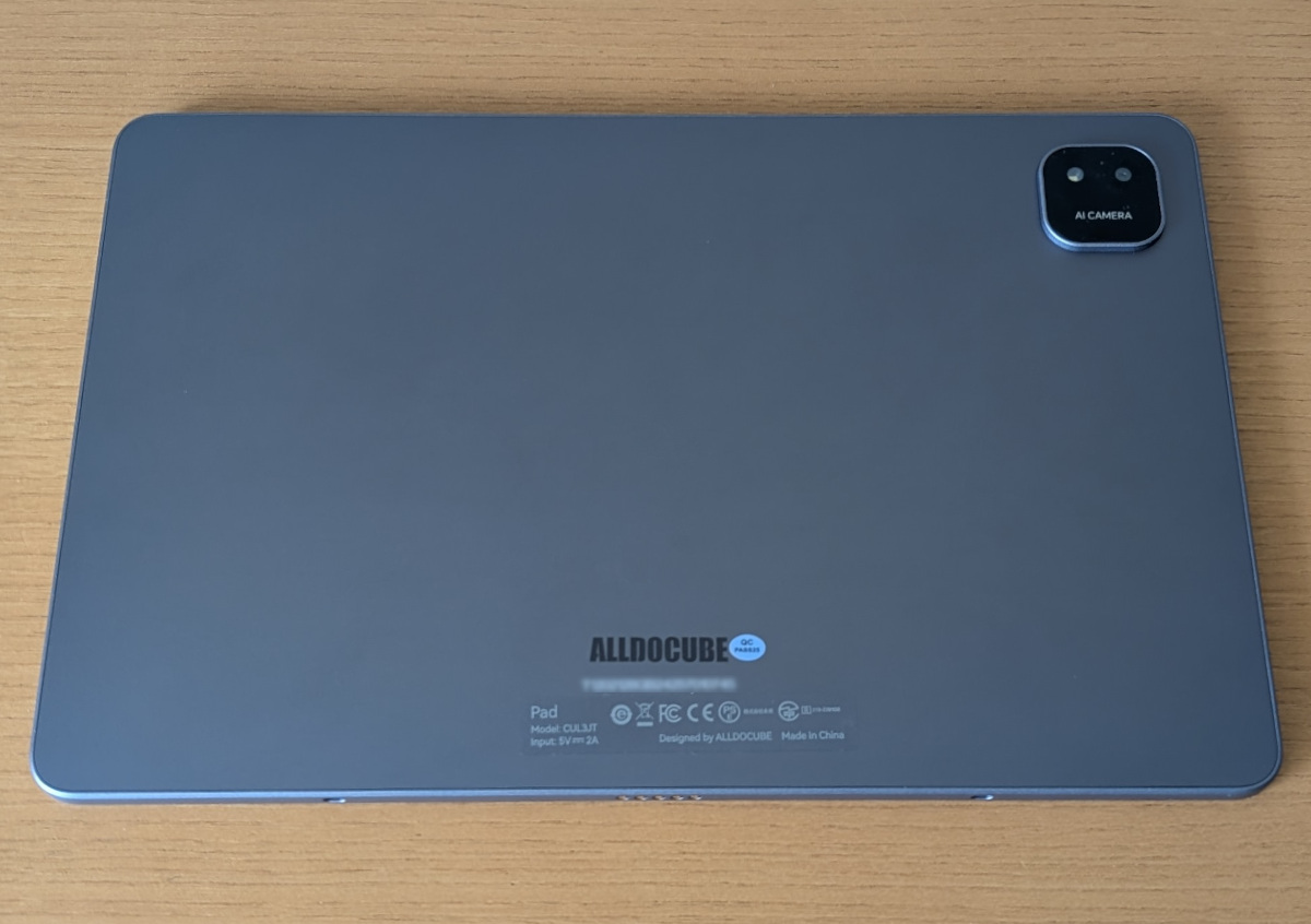 ALLDOCUBE iPlay 60 Pad Pro 背面