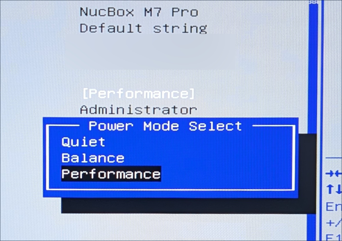 GMKtec NucBox M7 Pro BIOSのパフォーマンス設定