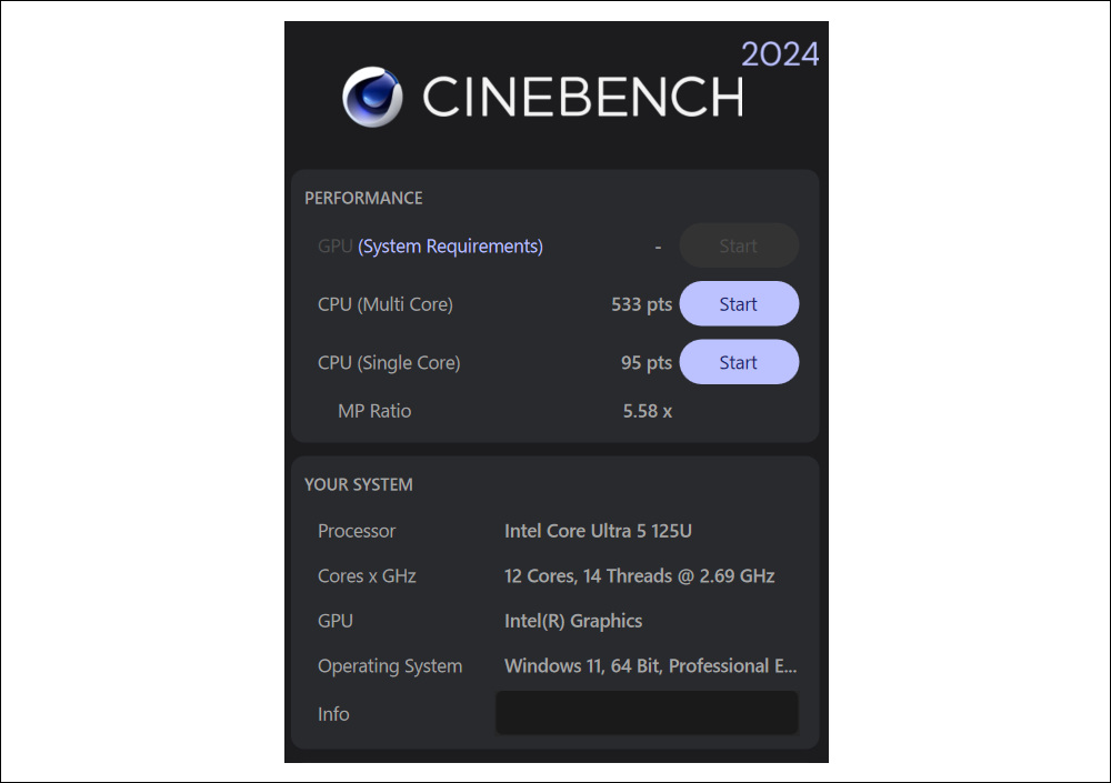 HP EliteBook 630 G11 CINEBENCH 2024