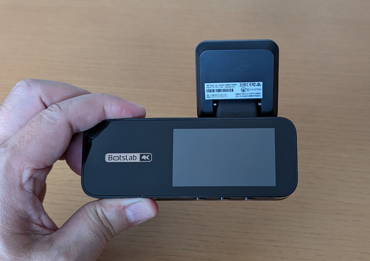 BOTSLAB Dash Cam G980H 本体（前方用）