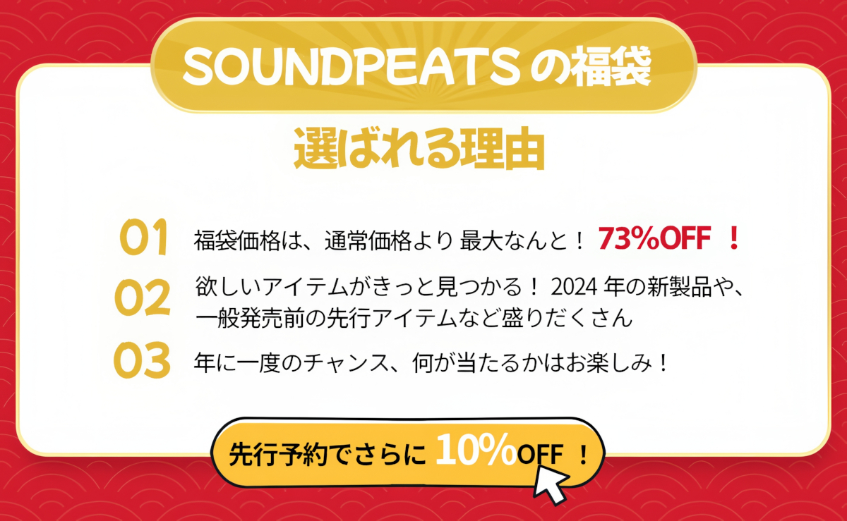 SOUNDPEATSが福袋を販売！