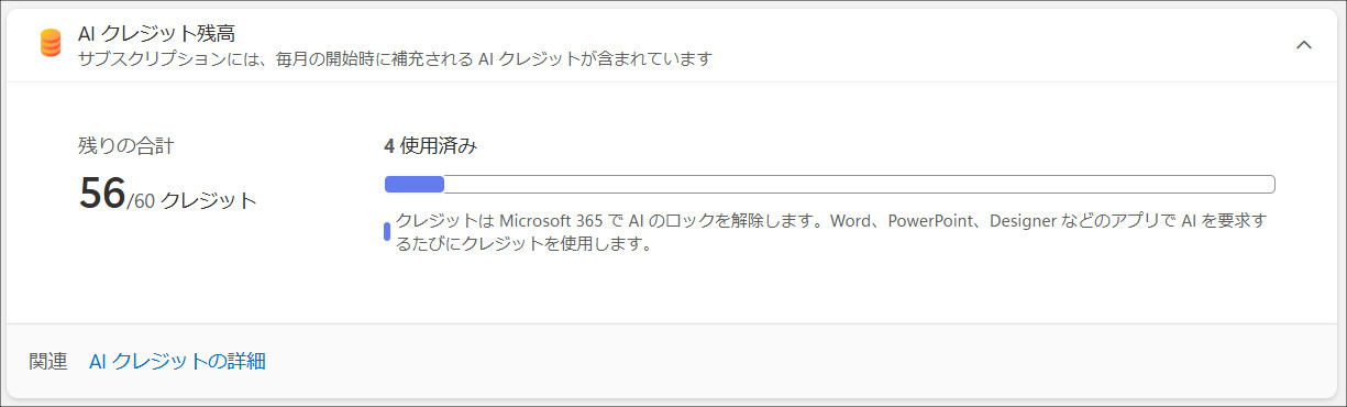 MicrosoftのAIクレジット