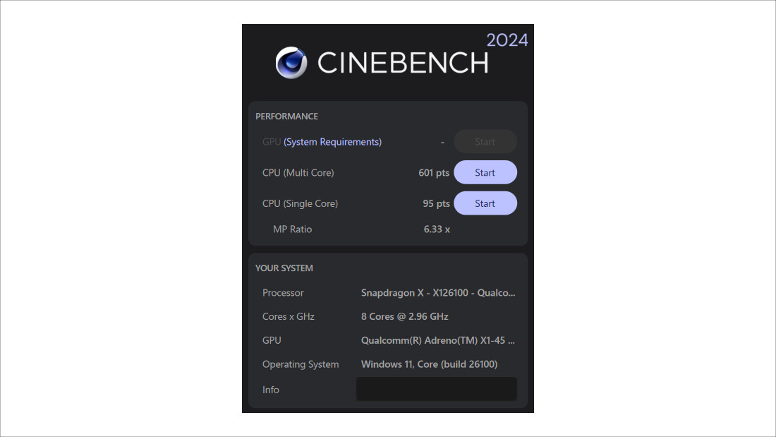 ASUS Zenbook SORA (UX3407) CINEBENCH 2024