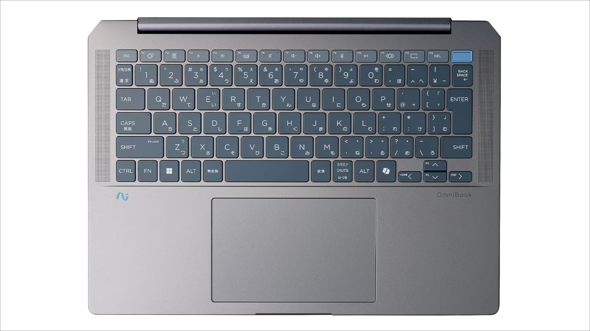 HP OmniBook Ultra 14 キーボード