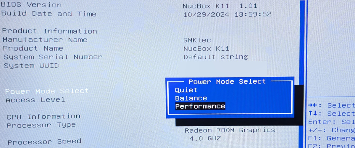 GMKtec NucBox K11 BIOS