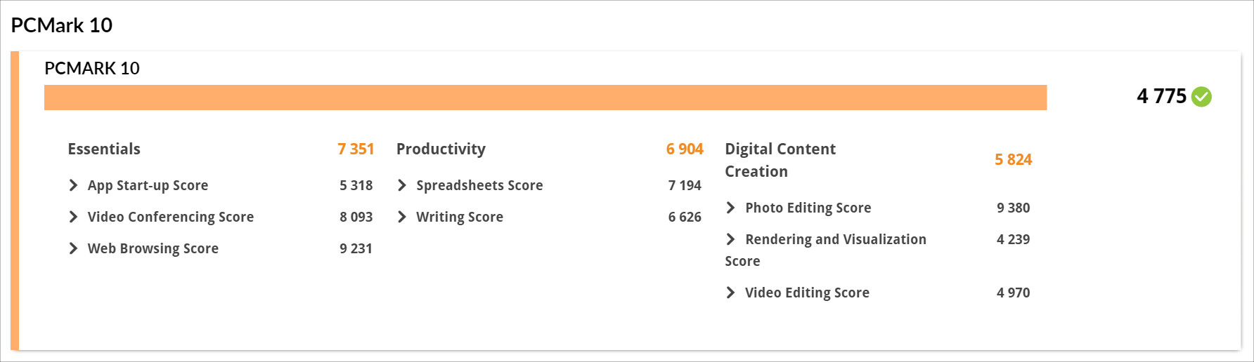 NEC LAVIE Direct SOL PC Mark