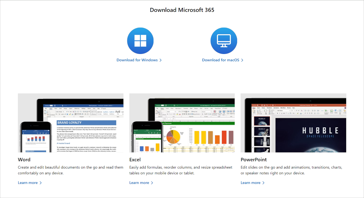 日本語サイトからだと「無料版」としては使用出来ないので、米国MS365公式WEBサイトよりインストーラーをダウンロードする