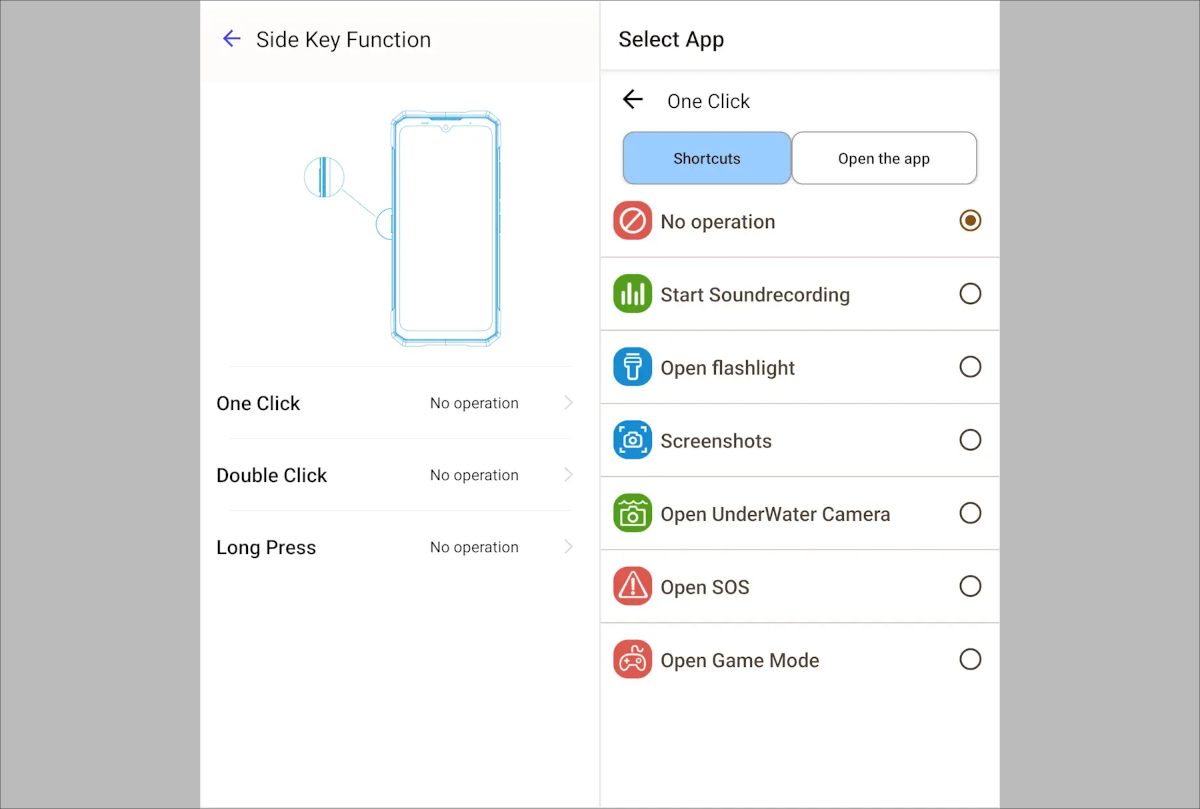 DOOGEE Blade GT スライドキー