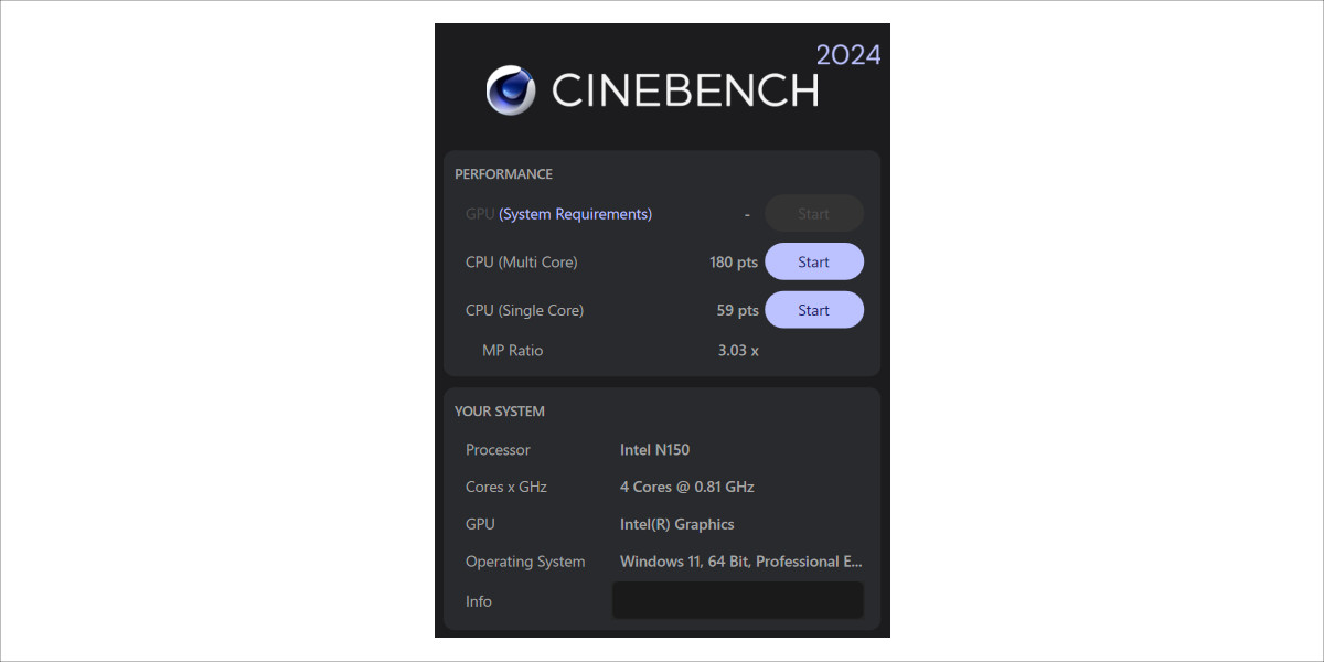 ACEMAGIC ‎AX15 CINEBENCH 2024