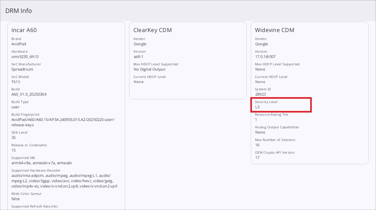 AvidPad A60 Widevine