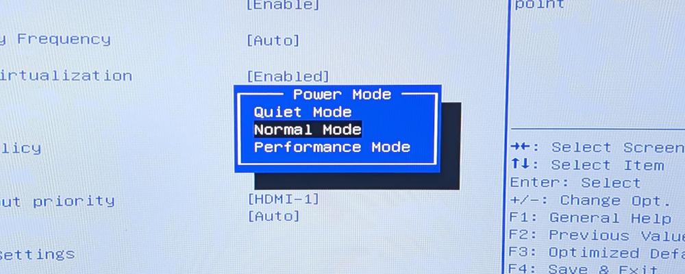 GEEKOM GT13 Pro 2025エディション パフォーマンスモード選択