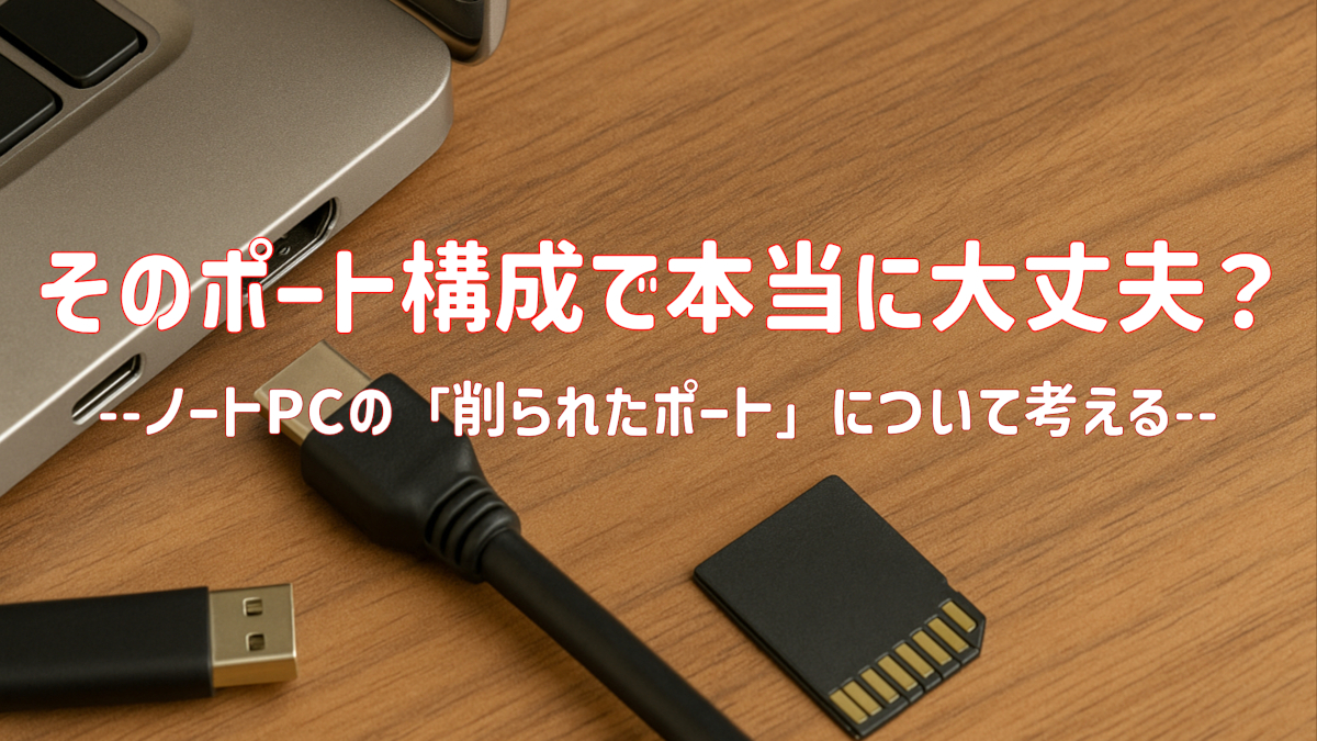 ノートPCの「削られたポート」について考える