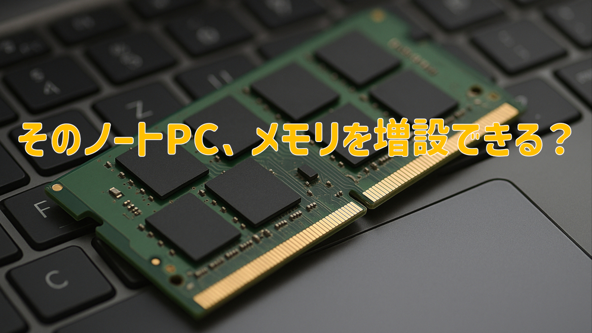 そのノートPC、あとからメモリを増設できる？