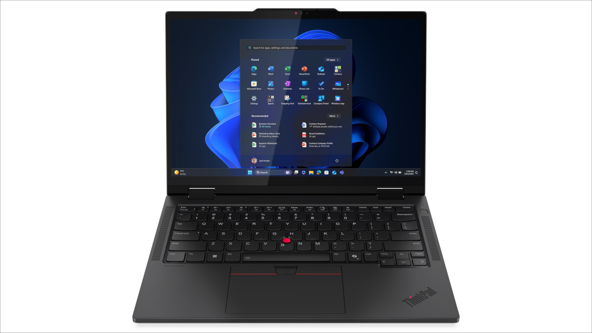 Lenovo ThinkPad T14s 2-in-1 Gen 1(14型 Intel) 正面から