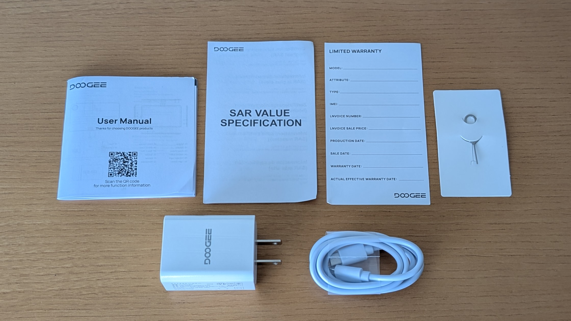 DOOGEE V Pad 同梱物