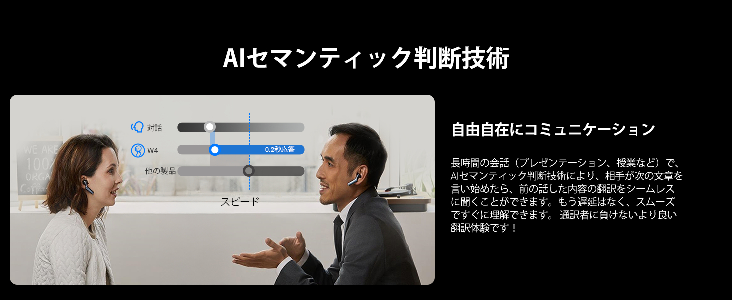 Timekettle W4 AIセマンティック判断技術