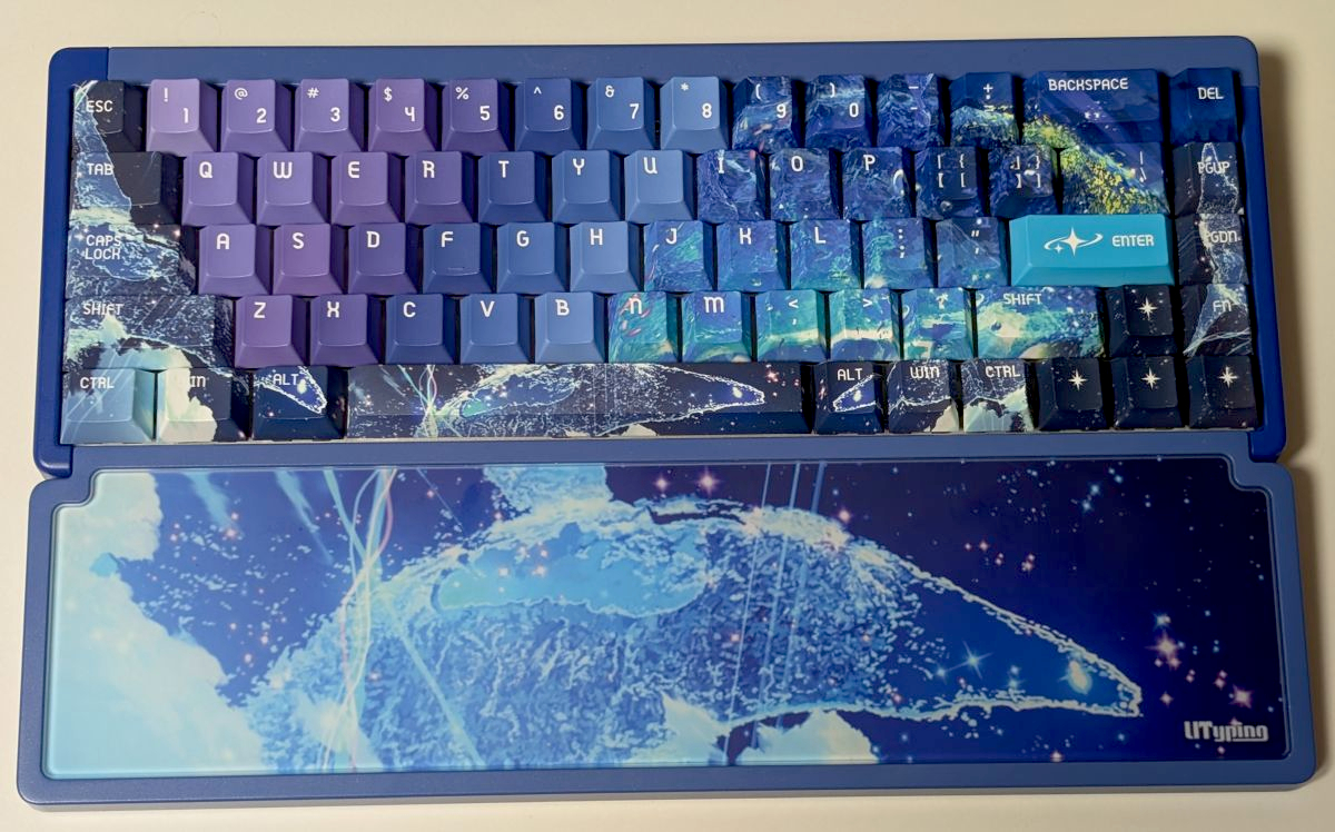 Utyping UT65 HE パームレスト取り付け後