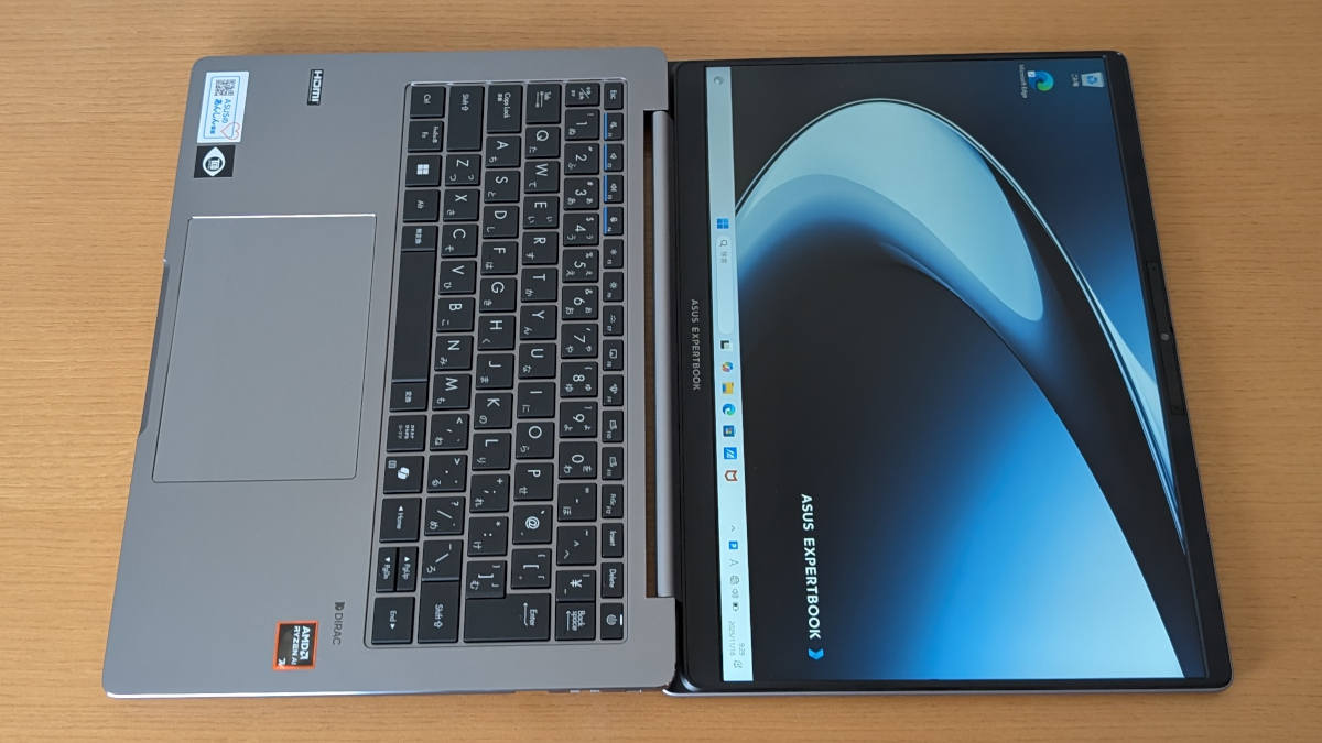 ASUS ExpertBook P3 ( PM3406CKA) ヒンジ最大開口