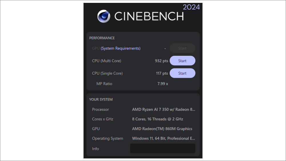 ASUS ExpertBook P3 ( PM3406CKA) CINEBENCH 2024