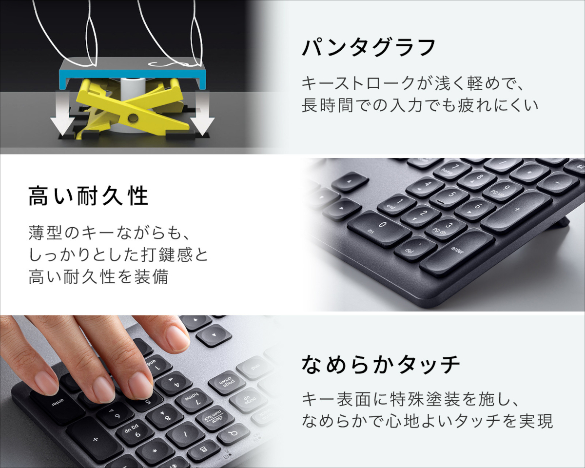 サンワサプライ ワイヤレスキーボード SKB-WBT41BK