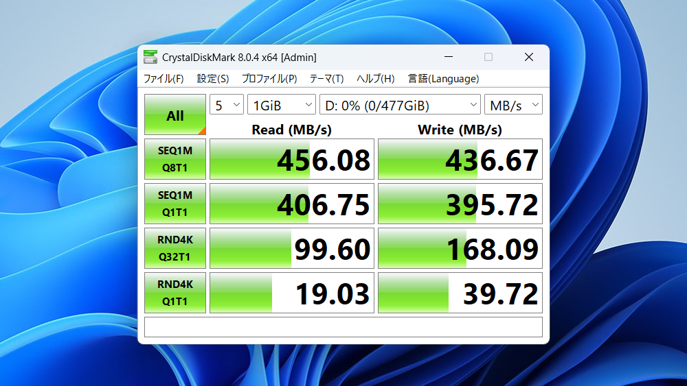 UGREEN Maxidok 10-in-1 Thunderbolt 5 ドッキングステーション CrystalDiskMark (SSD)