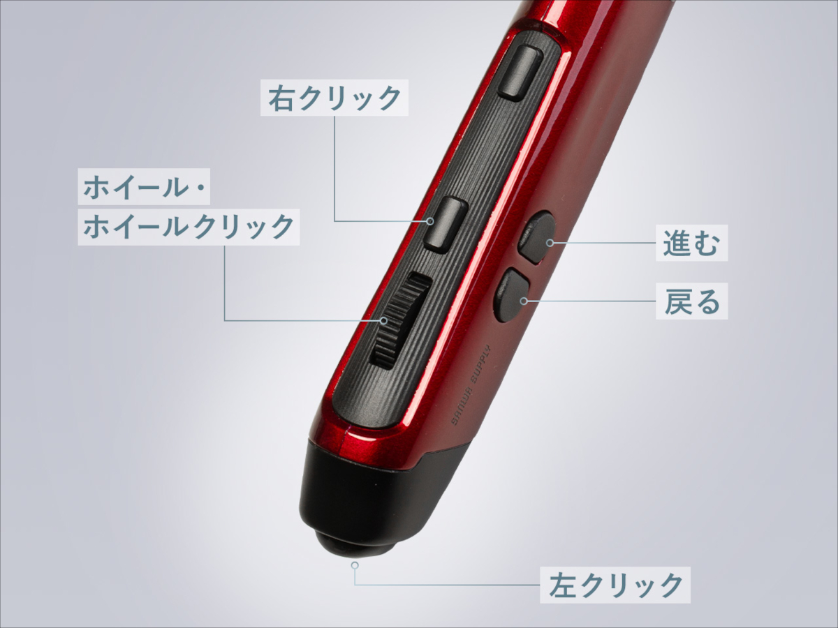 サンワダイレクト ペン型ワイヤレスマウス 400-MAWB231